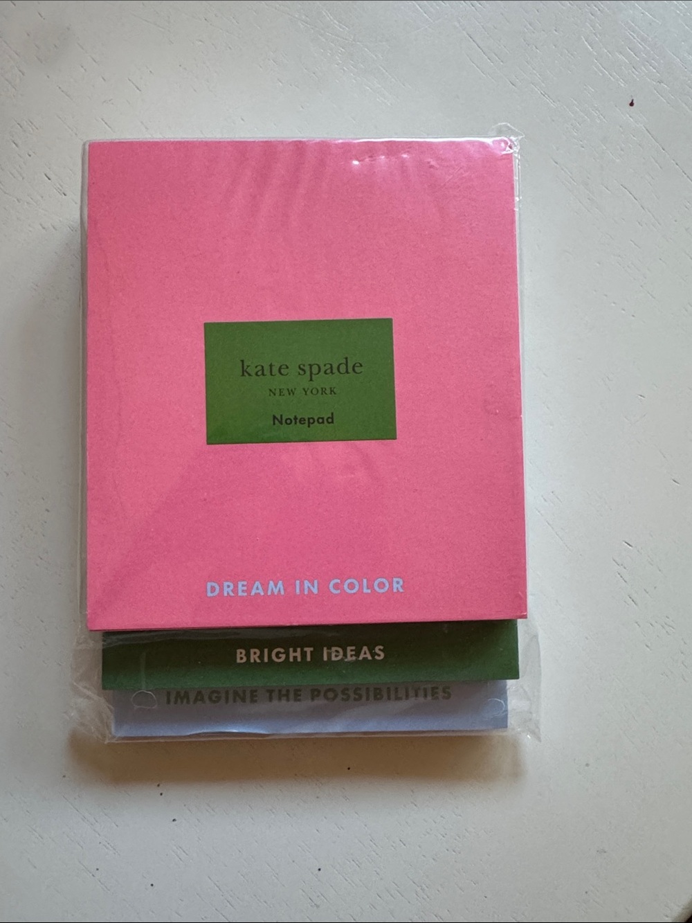 kate spade Pink, Blue & Green Office Notepad, NWT